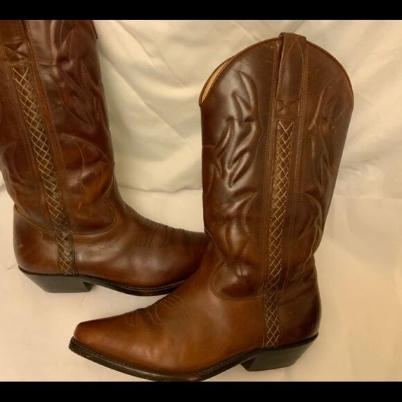 Men's COLE HAAN country Brown Leather  Quilted Boots Size 8 - Picture 1 of 13
